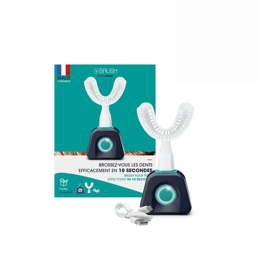 Y-Brush - Brosse à Dents Électrique - Brosse en Y - 3 Mois d'Autonomie - Pack NylonStart Adulte